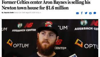 Former Celtics center Aron Baynes selling Newton town house for $1.6M